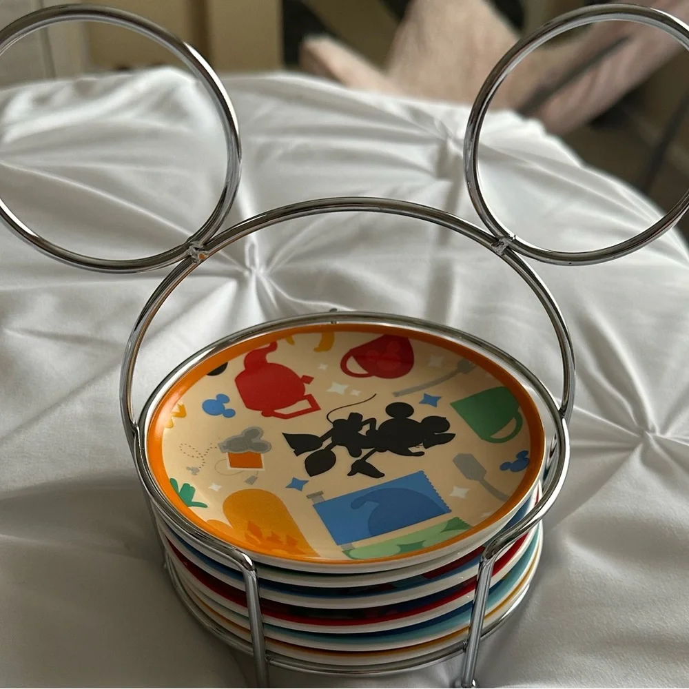 Vintage Disney Colorful Mickey Mouse Plate Collection